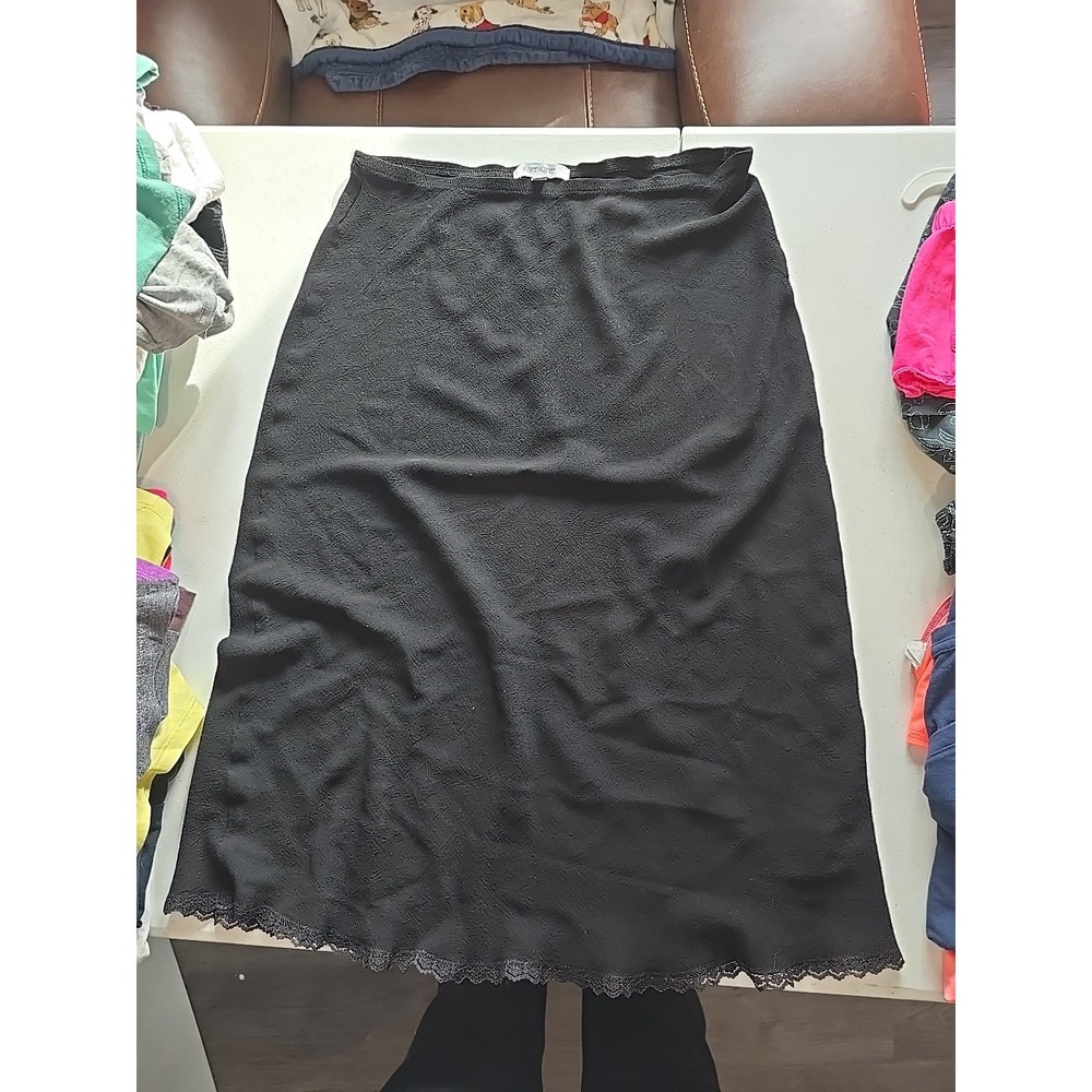 Karen Kane Black Rayon Pull On Black Skirt‎ Size XL Excellent Condition